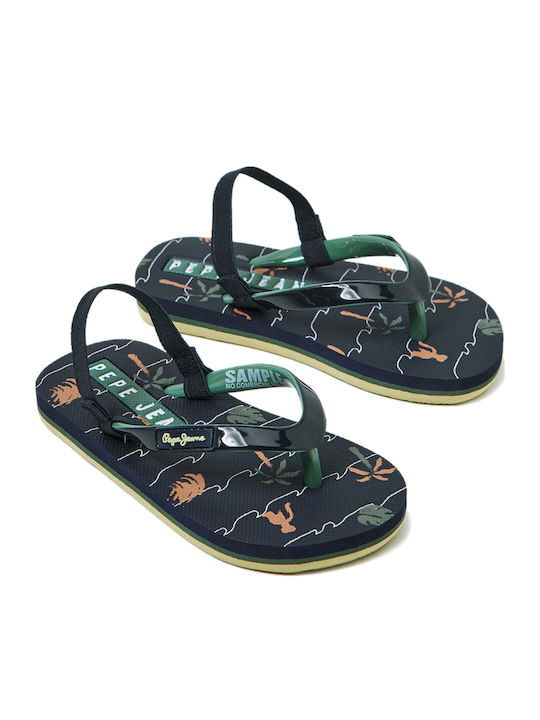 Kids' Flip Flops Navy Blue