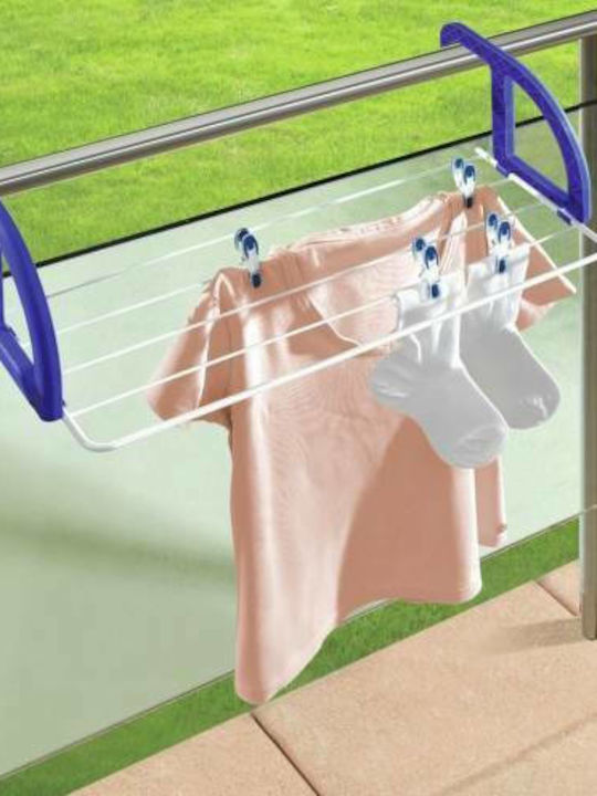 Leifheit Classic 25 Plastic Hanging Balcony Railings with Hanging Length 2.5m