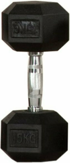 Optimum Rubber Hexagon Dumbbell 1 x 15kg