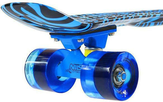 Nils Art Tiger Complete Penny Board 5.51" Blue