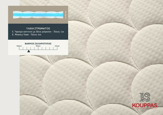 KS Kouppas Twin XL Memory Foam Mattress Topper Memory 160x200cm