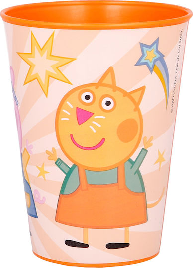 Stor Peppa Pig Ποτήρι Νερού από Πλαστικό σε Πορτοκαλί Χρώμα 260ml