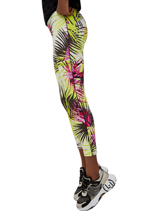 Women's Cropped Legging High Waisted Yellow