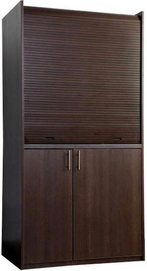 Silver ΚΣ105 Кухненски шкаф с ляв сифон 105x65x209см Дъб με Ρόζους