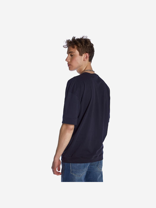 Brokers Jeans T-shirt Bărbătesc cu Mânecă Scurtă Albastru marin