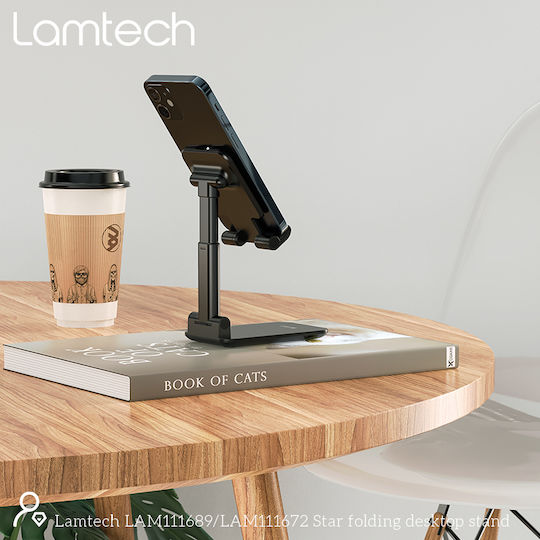 Lamtech 2in1 Folding Tablet Stand Desktop Until 10" Black