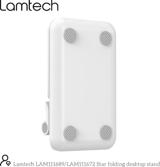 Lamtech 2in1 Folding Tablet Stand Desktop Until 10" White