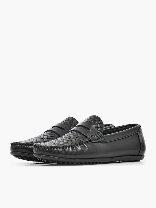 Men's Leather Moccasins Black