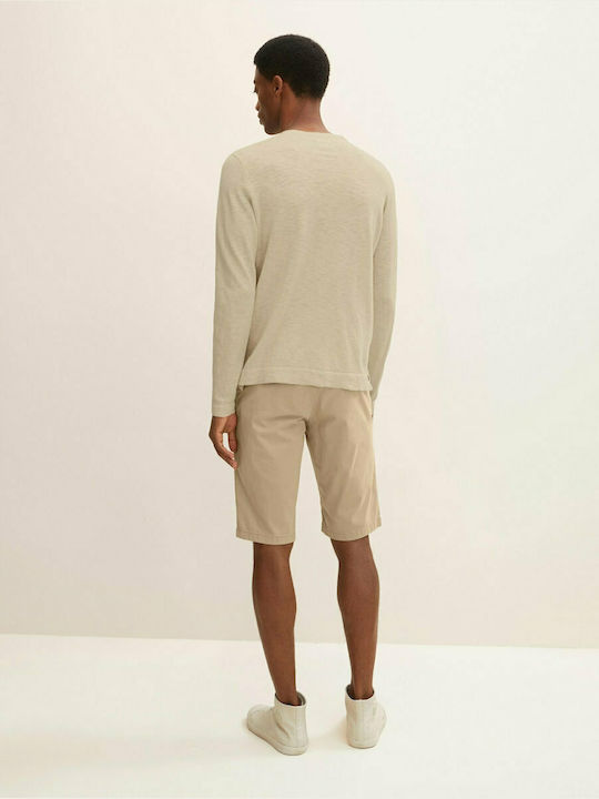 Tom Tailor Satin Stretch Herrenshorts Chino Beige