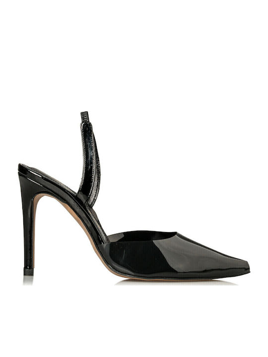 Patent Leather Pointed Toe Stiletto Black High Heels