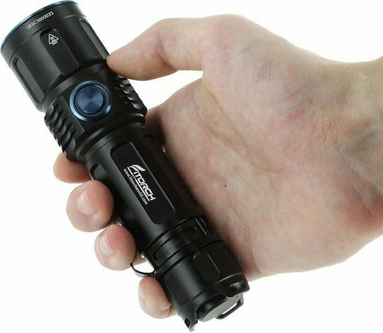 Fitorch Rechargeable Flashlight LED IPX8 with Maximum Brightness 2600lm EC30 Black