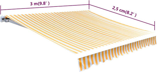 vidaXL Replacement Awning Multicolour 3x2.5m