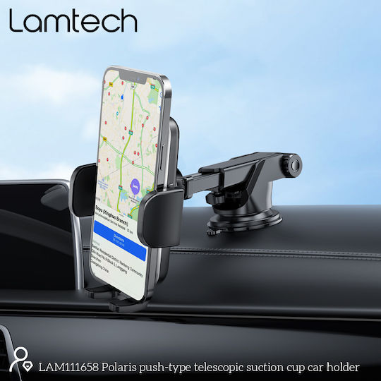 Lamtech Car Mobile Mount with Adjustable Hooks Black