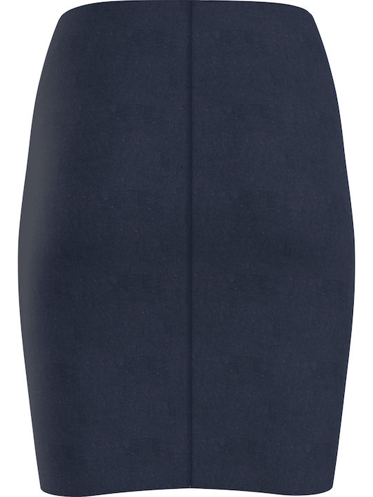 Tommy Hilfiger Mini Φούστα με Σκίσιμο σε Navy Μπλε χρώμα