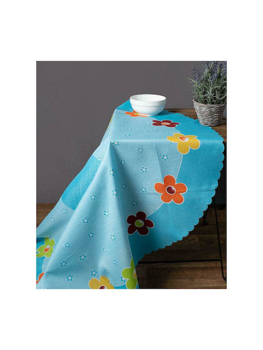 Silk Fashion 177 Polyester Tablecloth Σιέλ 140x180cm