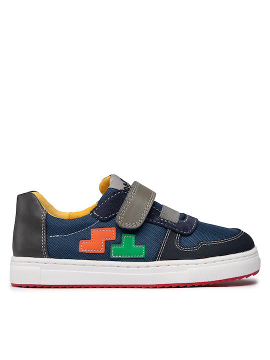 Garvalin Kids Sneakers with Scratch Navy Blue