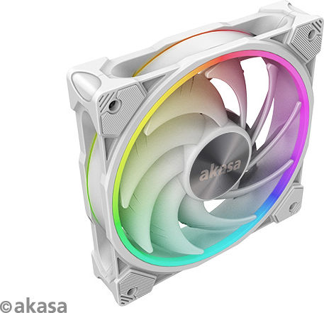 Akasa SOHO AR Вентилатор За Кутия 120мм (2000 Оборота / 52.91cfm) С ARGB Осветление И Свързване 3-Pin / 4-изводна ШИМ Бял