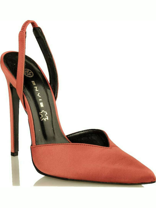 Envie Shoes Γόβες με Τακούνι Στιλέτο Πορτοκαλί