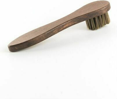 Dalis Leather Hand for Application from Horsehair Round Brush for Leather Shoes 1pcs