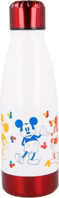 Stor Sticlă pentru Copii Mickey Aluminiu Alb 340ml