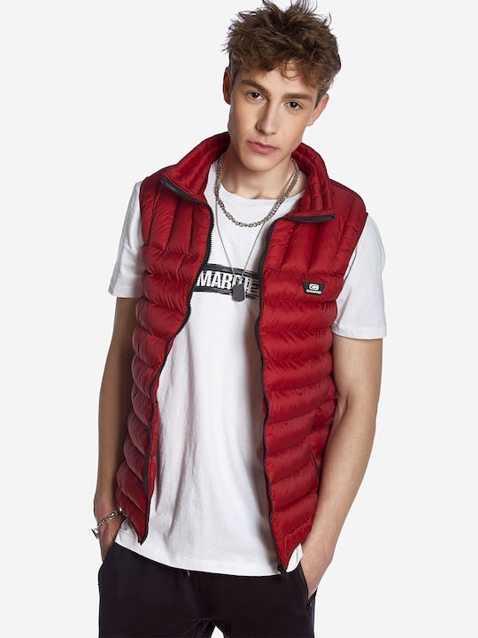 Geacă Puffer Burgundy Fără Mâneci