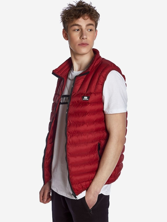 Geacă Puffer Burgundy Fără Mâneci