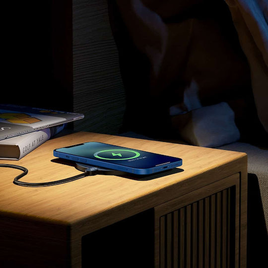 Baseus Ασύρματος Φορτιστής (Qi Pad) 15W Μαύρος (Inductive Digital LED)