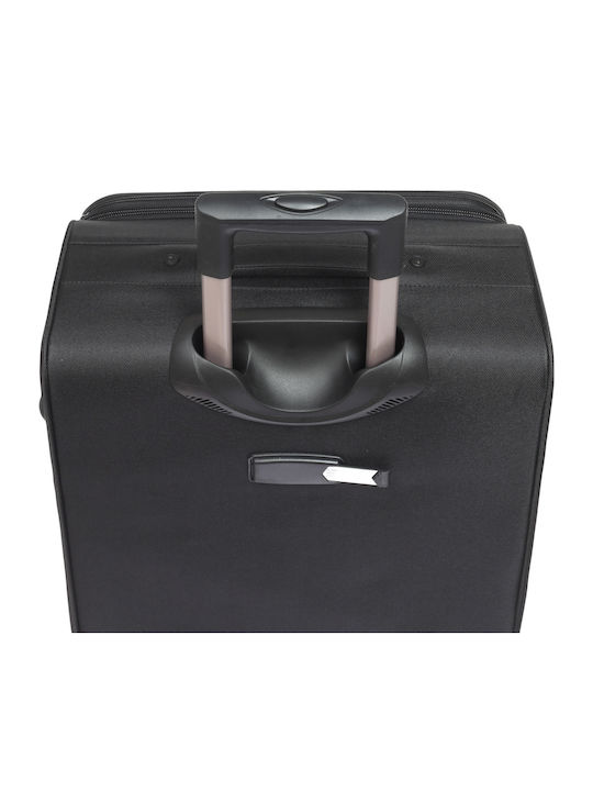 Diplomat Small The London Collection Cabin Fabric Suitcase Black with 2 Wheels Height 55cm