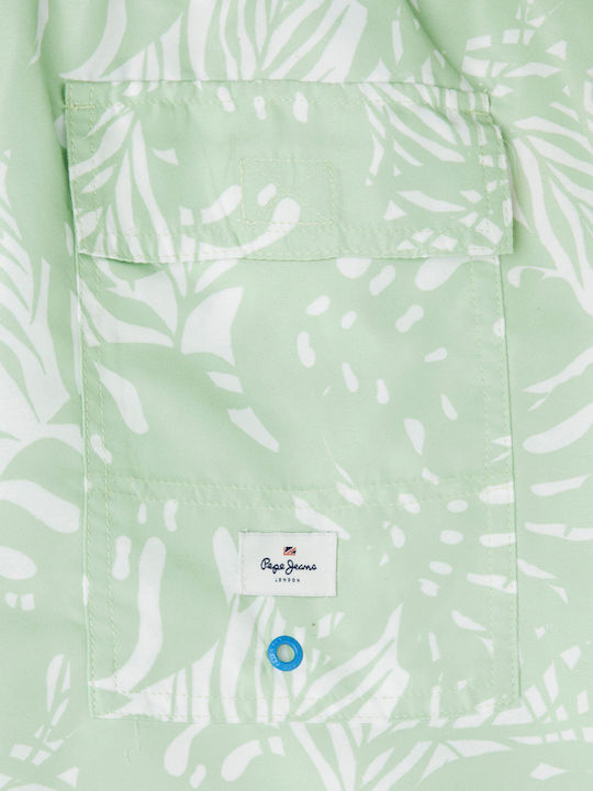 Men's Swimwear Shorts Green with Patterns