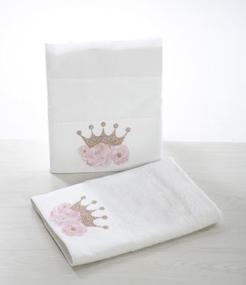 Bellissimo Baptism Towel Set Στέμμα Λευκό