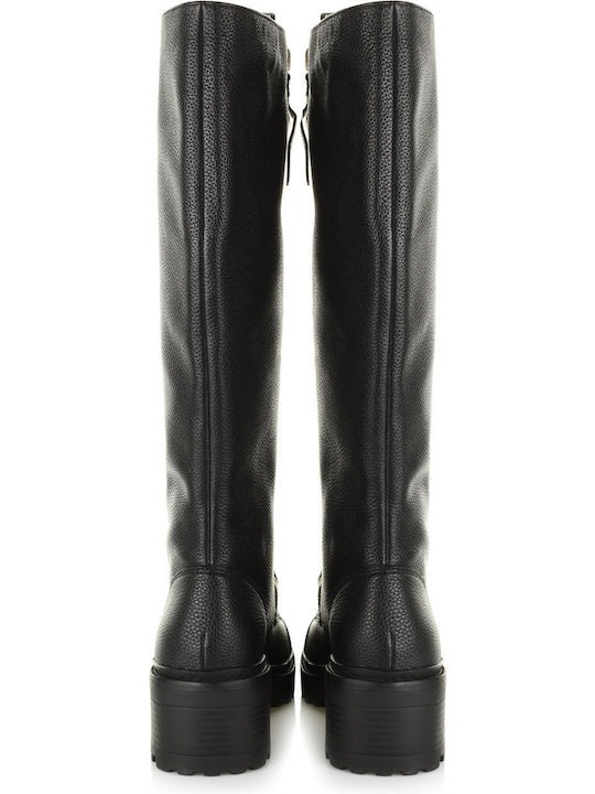 Leather Women's Boots with Laces Balie Black