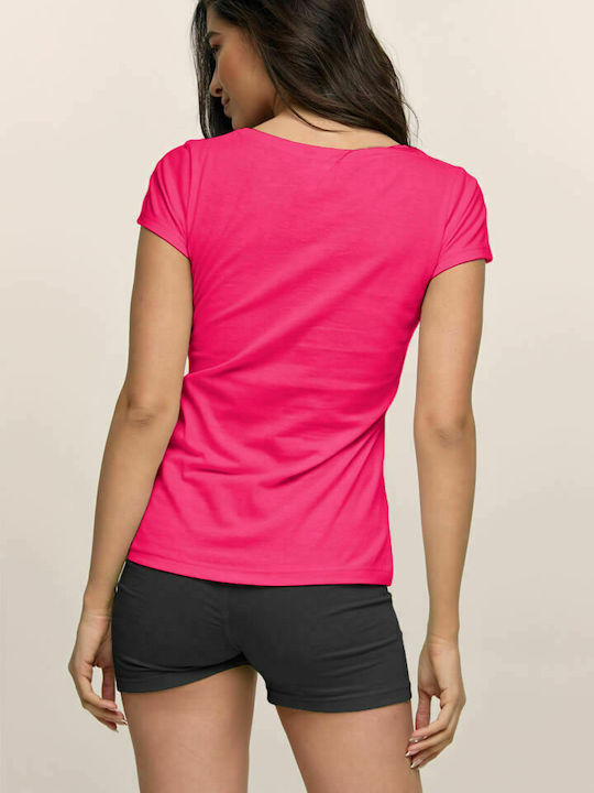 Bodymove Damen Sport T-Shirt Fuchsie