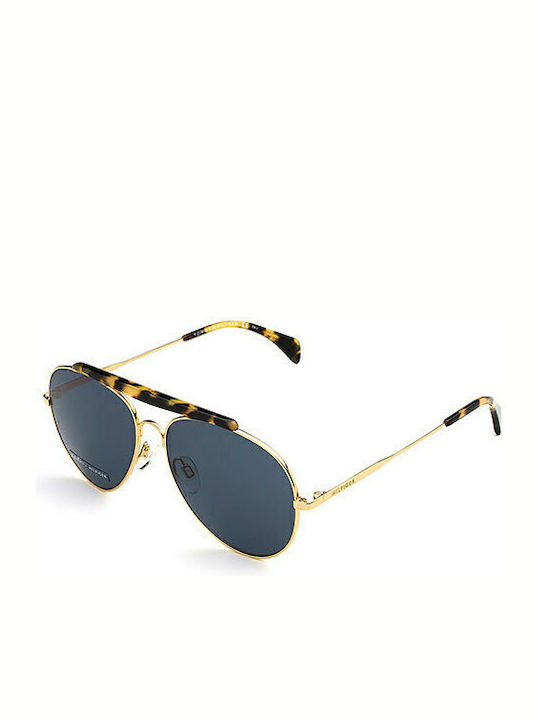 Tommy Hilfiger TH 1454/S Sonnenbrillen mit Gold Rahmen und Blau Linse 000/72