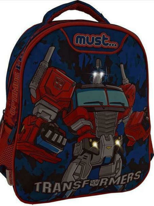 Must Team Transformers Optimus Prime School Bag Backpack Kindergarten Blue  with Water Bottle Holder 8Liters 000483212