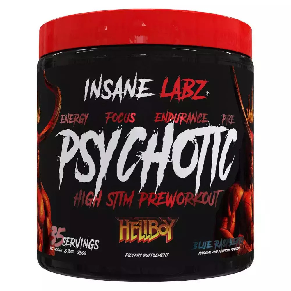 Insane Labz Psychotic High Stim Pre Workout Hellboy 250gr Blue