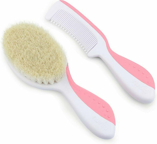 Nuvita Бебешка Четка & Гребен 1137 Cool Pink 2бр