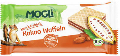 MOGLi Waffeln Kindersnack-Waffel mit Geschmack Schokolade 15gr