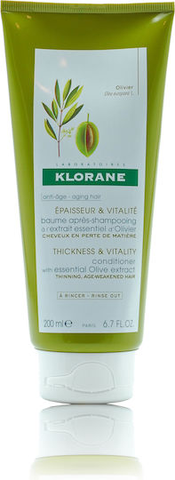 Klorane Thickness & Vitality With Essential Ol Conditioner Αναδόμησης/Θρέψης για Ξηρά Μαλλιά 200ml