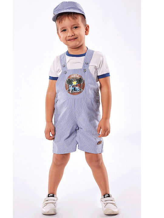 Hashtag Kids Set with Shorts Summer 3pcs Light Blue