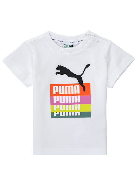 Puma Kinder Set mit Shorts Sommer 2Stück Weiß