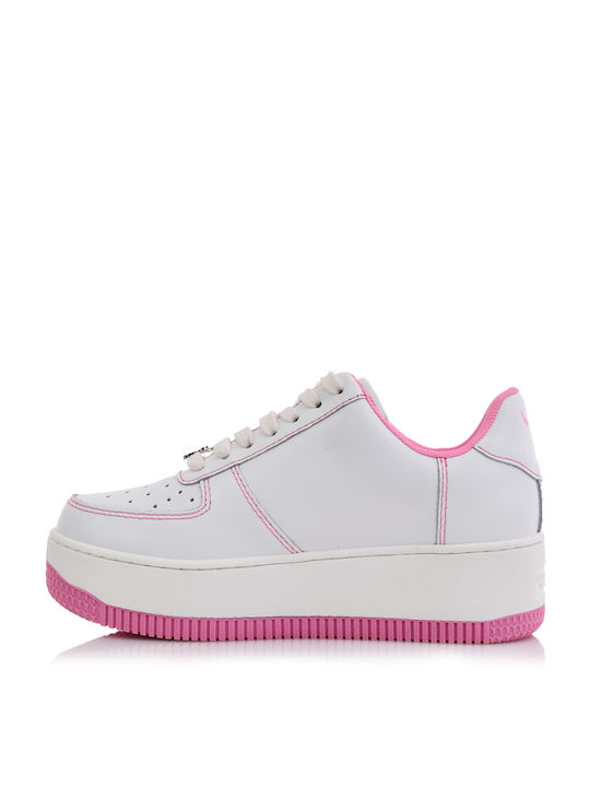 Windsor Smith Rebound Femei Flatforms Sneakers Alb roz 0112000674