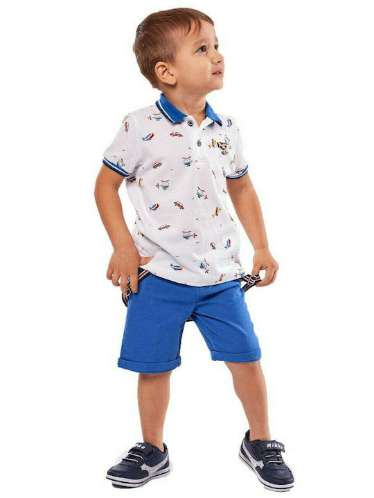 Hashtag Kids Set with Shorts Summer 2pcs White