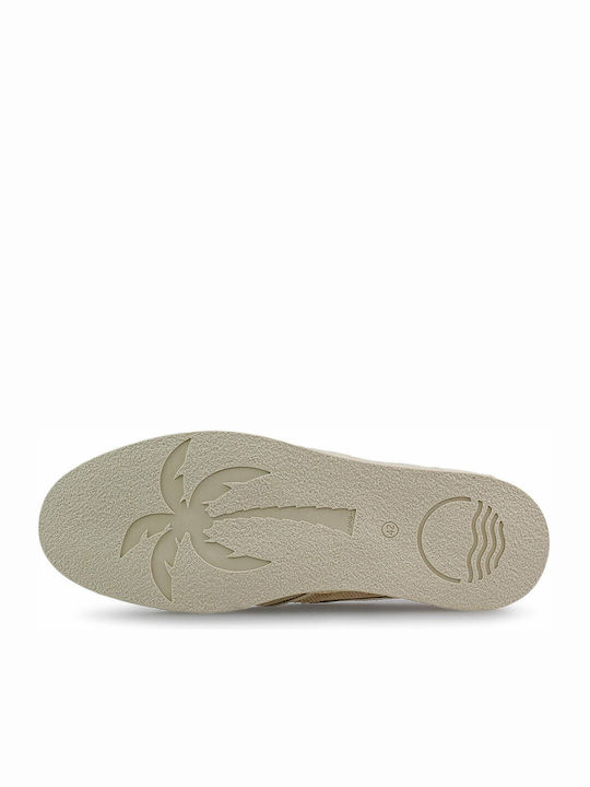 Leder Herren Espadrilles in Beige Farbe