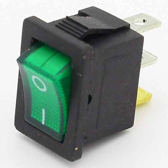 On-Off switch Rocker with Lighting Green 1pcs