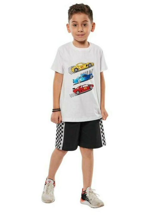 Hashtag Kids Set with Shorts Summer 2pcs White