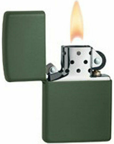 Zippo Regular Αντιανεμικός Αναπτήρας Φλόγας σε Πράσινο χρώμα