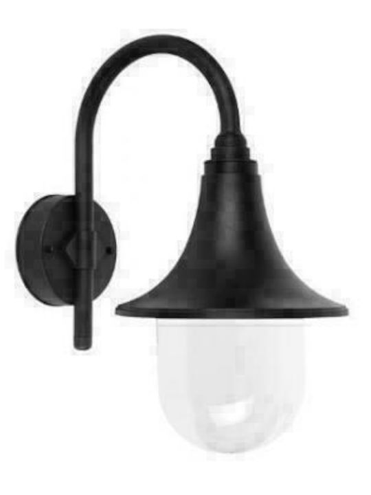 Fos me Wall-Mounted Outdoor Light with Shade IP44 E27 Black