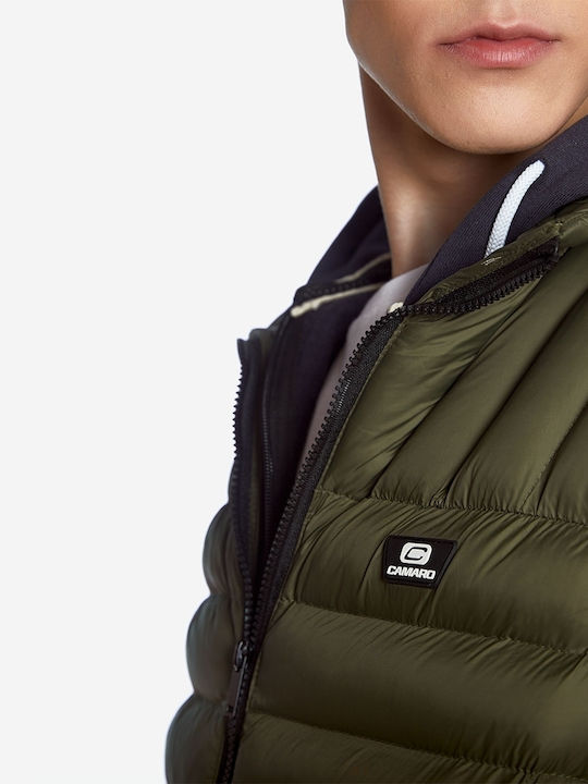 Sleeveless Jacket Puffer Khaki