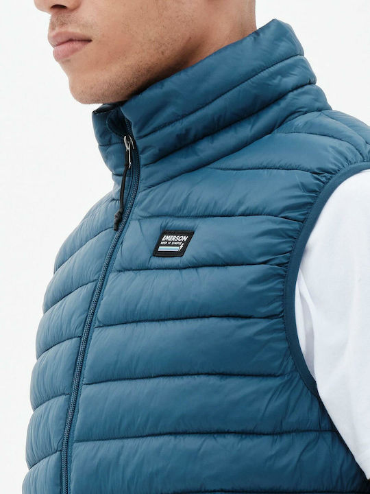 Безръкавно Зимно Puffer Водоустойчиво Синьо Мъжко Яке