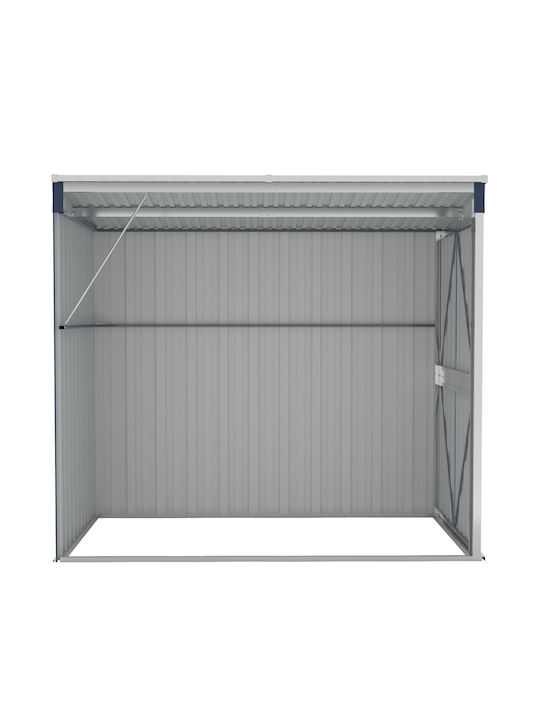 Metallisches Gartenhaus Anthrazit mit Lüftungsschlitzen M1.18xB1.94xH1.78m